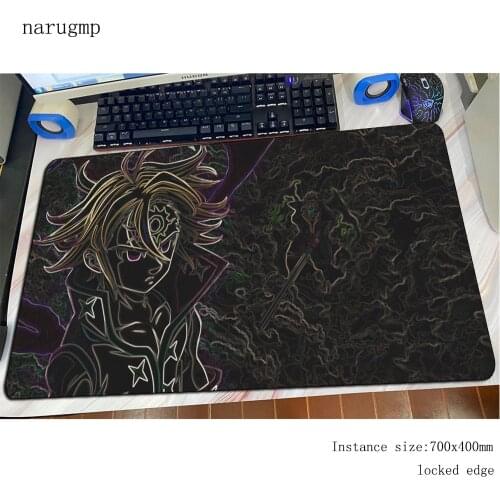 Nanatsu no taizai mouse pad gamer mousepad HD print rubber desk mat big gaming padmouse accessories game keyboard mats oversized
