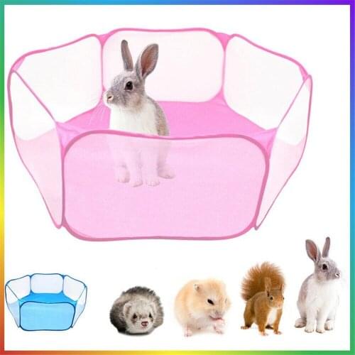 Pet Playpen Portable Pop Open Small Animal Cage Tent Game Playground Fence For Hamster Chinchillas Guinea Pigs Indoor Outdoor