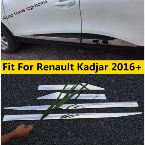 Yimaautotrims Stainless Steel Exterior Refit Fit For Renault KADJAR 2016 - 2020 Side Door Molding Body Strip Streamer Cover Trim