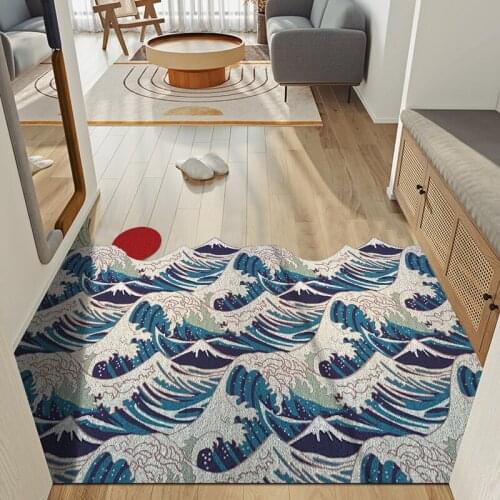 DIY Washable Floor Mat Wave Doormat Hallway Non-slip Rug Easy Clean Living Room Decoration Carpet Entrance Resist Dirt Trapper