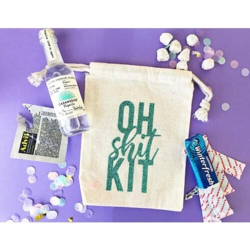 Pesonalized OH SHIT KIT bag bachelorette survival kit bags bridesmaid hangovers kit bag hen weekend favor welcome bag emergency