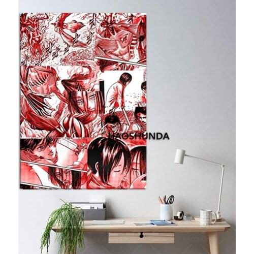 Shingeki No Kyojin Eren Yeager Attack on Titan canvas painting Poster for Wall Art Home Decor Room frame