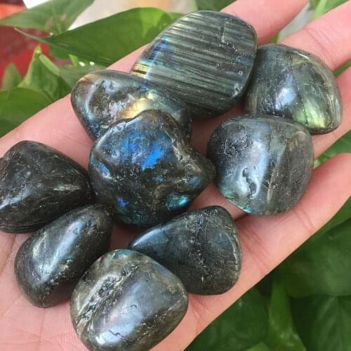 Natural Labradorite Crystal Moonstone Rough Polished Jewellery Pendant Collectables Colorful Shine Stone Decor