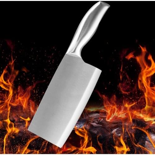3Cr13 Stainless Steel Butcher Knife Chopping Kitchen Knife Chinese Chop Meat Vege Seamless Welding Stainless Steel Cleaver Knife