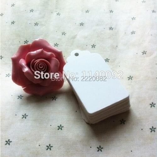 Wholesale 350gsm 4x7cm Cardboard Blank White Retro Gift Swing tag 500pcs a lot Free shipping,DIY kraft paper top quality hangtag