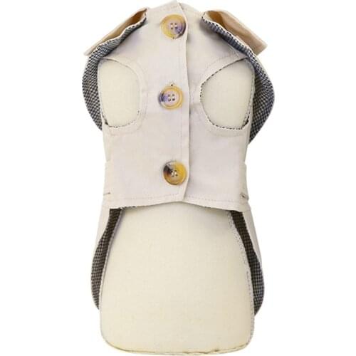 Pet British Style Tricolour Warm Coat For Autumn And Winter For Small Dogs Autumnr Jacket Fashion Colorful Dog Clothes