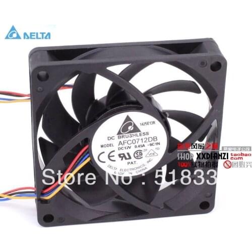 For delta AFC0712DB 7CM 70MM 7015 70*70*15MM 12V 0.45A 4-pin PWM CPU axial cooling fan