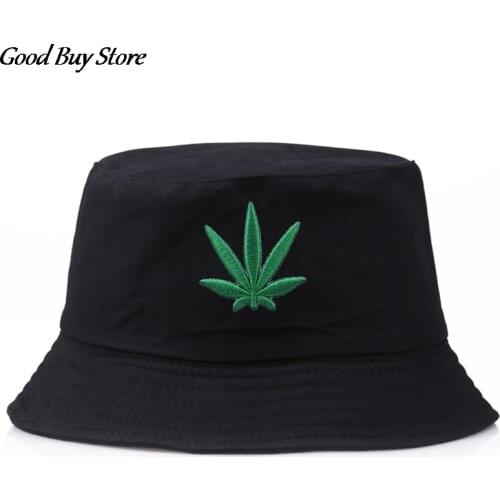 Maple Leaf Panama Unisex Bucket Hat Hip Hop Fisherman Hats Embroider Cotton Summer Fishing Cycling Fashion Caps Cotton casquette