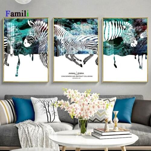 Landscape Canvas Poster Nordic Decoration Abstract Zebra Wall Art Print Painting Decorative Picture Scandinavian Home Decor