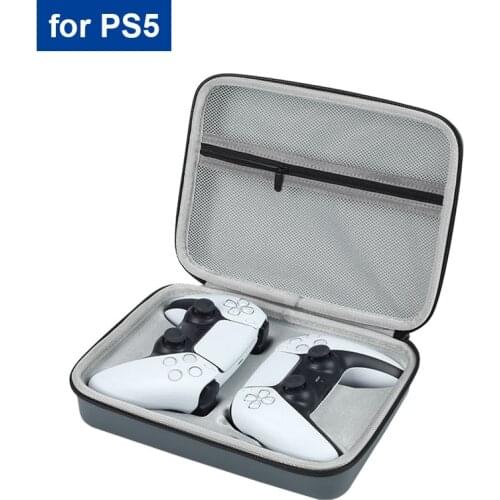 Portable EVA Storage Bag Carrying Case for PS5 DualSense Controller Housing Shell Shockproof Protective Cover for PS5 Gamepad