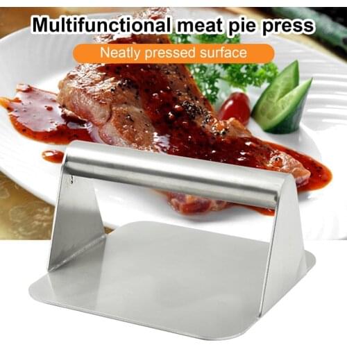 Stainless Steel Burger Press Square Burger Smasher With Handle Stainless Steel Bacon Press Grill Press Suitable For Grill Hot