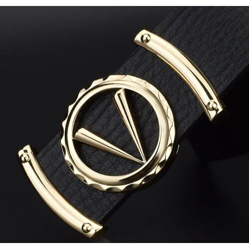 Designer belts men fashion V letter luxury famous brand genuine leather belt men classic exquisite Waist Strap High Quality