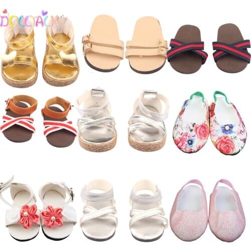 43cm New Reborn Baby Dolls Sandals And Flip Flop Elegant 18 inch American Dolls Shoes For Russia Girls Doll Accessories Lifebuoy