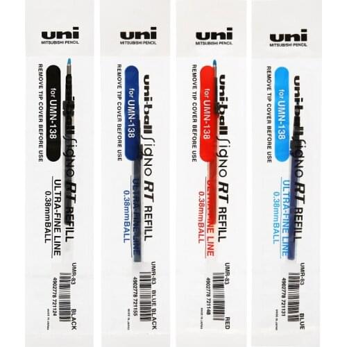 12Pcs UNI UMR-83 Gel Pen Refill 0.38 Student Stationery, Suitable for UMN-138 Exam Multi-color Bullets Large Capacity