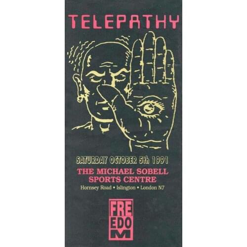 Telepathy - UK Rave 1991 VINTAGE METAL TIN SIGN POSTER WALL PLAQUE