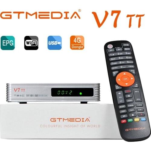 2021 GTMEDIA V7 TT Terrestrial TV Receiver DVB-T2 Cable Decoder H.265 HEVC 10Bit Tuner USB WIFI TDT Set Top Box With Antenna