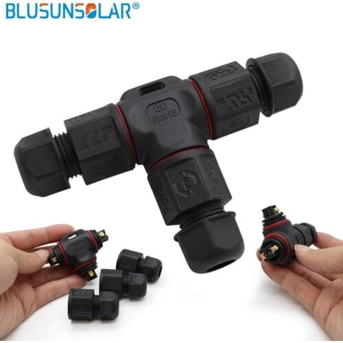 Standard T-shaped 3 rails Filed Assembly Screw waterproof connector L20 2/3 Pins 250V 20A IP67 electrical connector