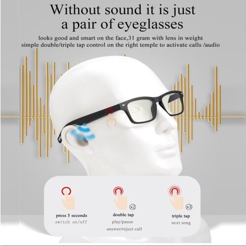KY Smart Glasses Bluetooth Call Music Game Audio Glasses Custom Myopia Glasses Read Glasses Men and Women Fashion Smart Eyewear