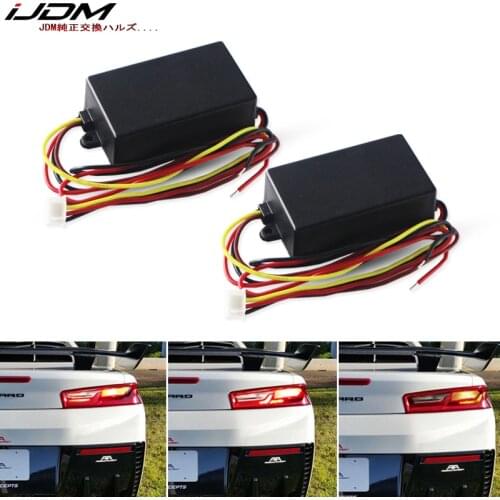 IJDM Universal 3-Step Sequential Chase Flash Module Controller For Mustang Challenger Camaro Front or Rear Turn Signal Light 12V