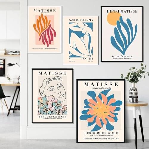 Vintage Poster Henri Matisse Fashion Retro Posters And Prints Abstract Portrait Wall Art Painting Pictures Home Decor