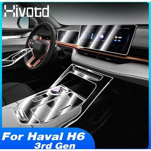 TPU Protective Film Interior Decoration Films Anti-Scratch Membrane Transparent Sticker Cover For Haval H6 2021 Accessories