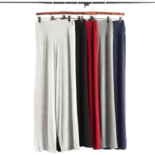 Plus Size Modal Home Pants Women Summer Autumn Long Sleep Pants Ladies Loose Wide Leg Pants Sleep Bottoms Casual Trousers