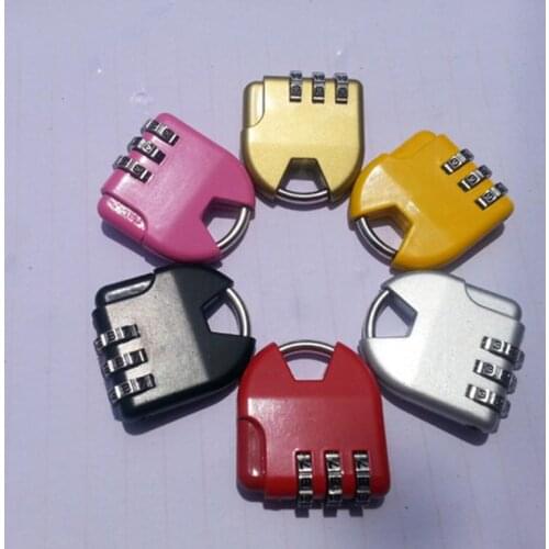 1Pcs 3 Digit Combination Lock Padlock Number Lock For Suitcases Luggage Handbag Bag Random Color