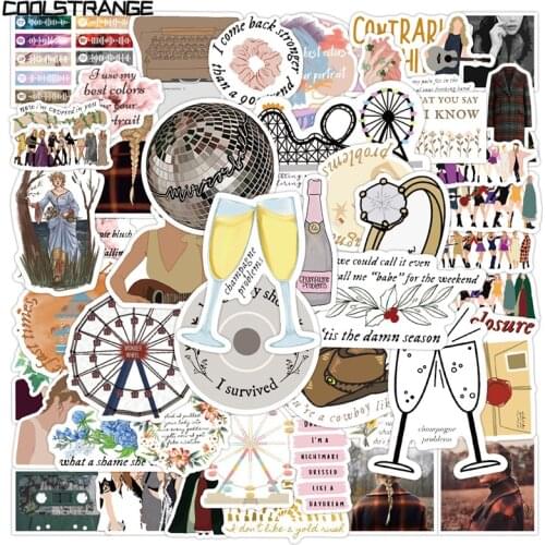 10/30/50Pcs Cartoon Song Album Taylor Stickers For Laptop Luggage Motorcycle Phone Skateboard Toys Car Anime singer Pegatinas
