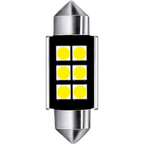 100pcs 31mm 36mm 39mm 42mm C5W C10W 6 SMD 3030 LED Auto Festoon Lamp Interior Dome Lights Car Map Roof Reading Bulb Warm White