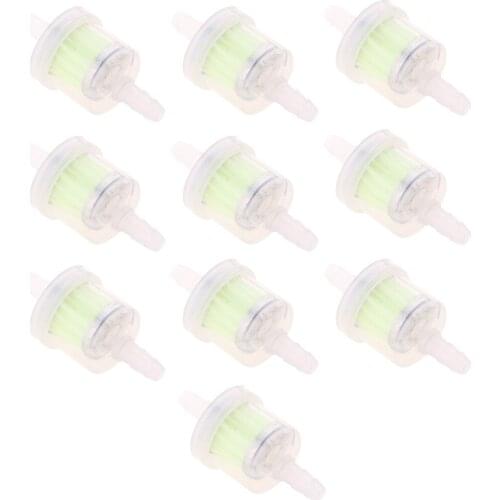 10x 7mm Small Fuel Filter Car Motorcycle Petrol Inline Hose Pipe Green