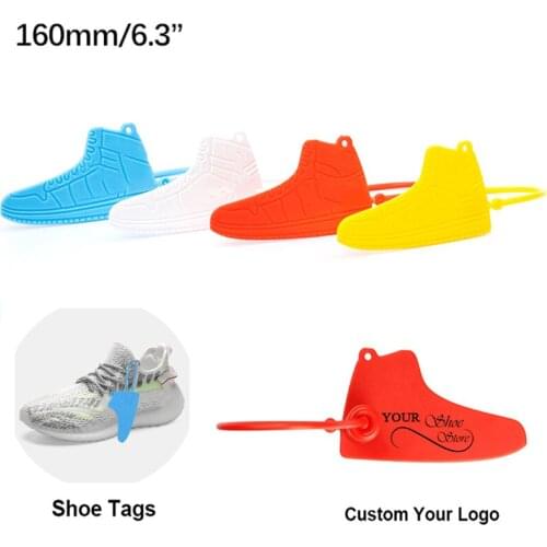 160mm/6.3" Custom Garment Tag Plastic Shoes Clothes Labels Disposable Personlized Customized Gift Tag for Running Shoes 100Pcs