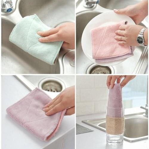 4Pcs Micro Fiber kitchen-towels Washing Towel Dish Glasses Cleaning Cloth