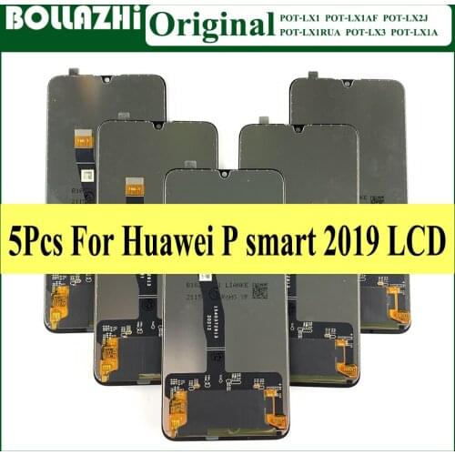 5 Piece/lot 6.21 inch NEW For Huawei P Smart 2019 POT-LX3 POT-L23 POT-LX1 LCD Display Touch Screen Digitizer Assembly With Frame