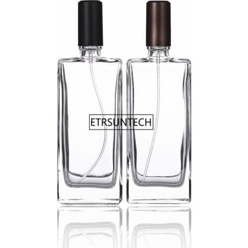 50pcs 50ml Glass Perfume Spray Bottle Refillable Travel Perfume Atomizer Empty Perfume Cosmetic Packaging Bottle F2300