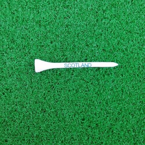50pcs Hot Sale 70MM White Wooden golf Ball Tees Blue Printing Golf Tee New