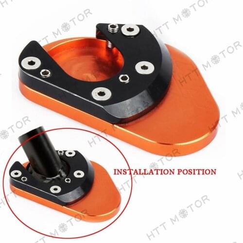 Aftermarket free shipping motorcycle parts Sidestand Plate Kickstand Extension Pad For KTM 125/200/390 DUKE (2013-2015) orange