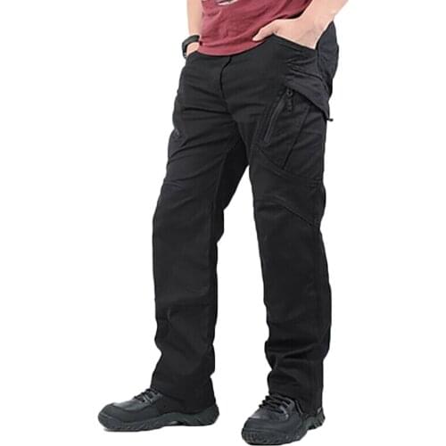 Men Work Cargo Long Pants with Pockets Loose Trousers EIG88