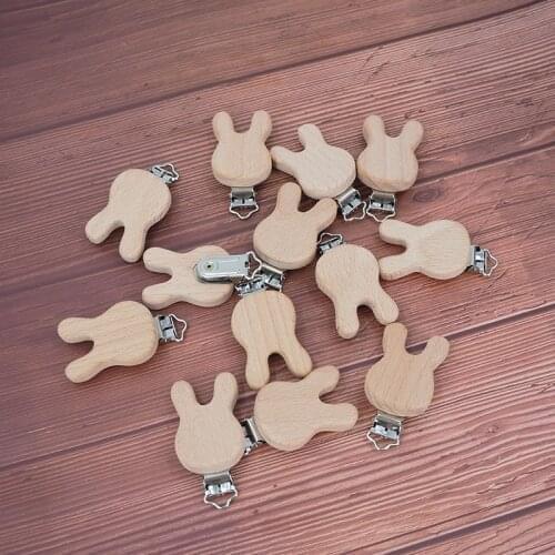 Chenkai 50PCS Beech Buuuy Clips Baby Dummy Pacifier Holders Soothing Suspender Teething Accessories For Making Jewelry Gif