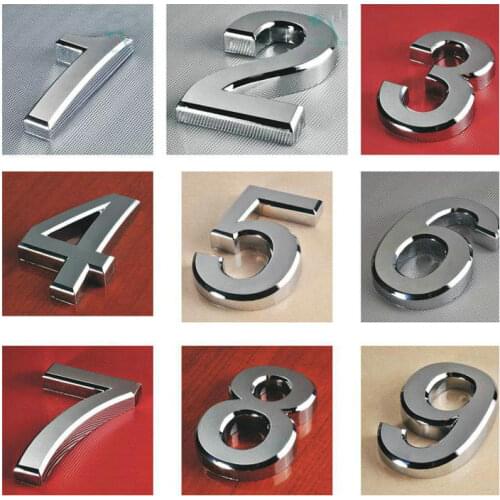 Number Digits Gate Sign Sticker DIY Door Digit Numbers Self-adhesive Doorplate Car Vehicle Home Hotel Location Mark Signs 50mm