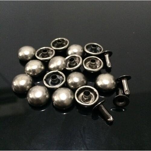 DIY 100Sets/Lot 12mm Accessories Antique Silver Mushroom Rivets Leather Craft Punk Studs Fit For Bags Belts Shoes Shipping Free