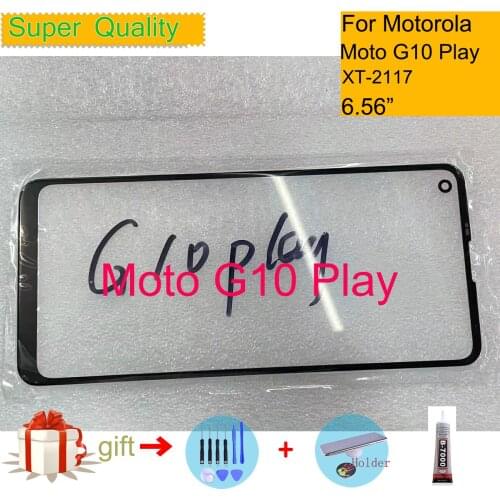 For Motorola Moto G10 Play Touch Screen Front Outer Glass Panel Lens For Moto G10 Play XT2117 LCD Front Replacement