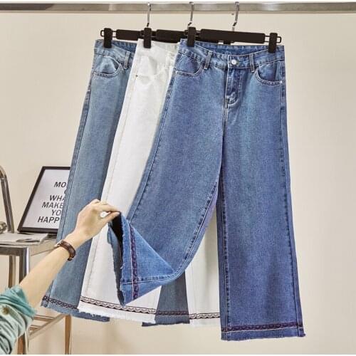 ECTIC Women's Jeans With Embroidery