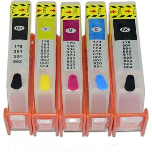 5Color Refill Ink Cartridge for HP564XL for HP Photosmart Premium C309a C309g C310a C410a B8550 C5380 C6375 With ARC Chip