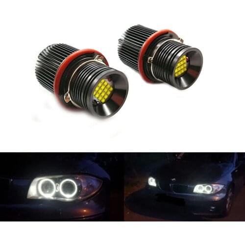 2x160W canbus White Angel Eyes LED Marker HALO Ring Light Bulb For BMW E39 E53 E60 E61 X5 X3 E87 Super Bright Led Energy Save