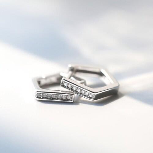 New Style Geometric Shape Women Stud Earring Fashion OL Inlay AAA Zircon Anti Allergy Earring Charm Women Daily Wear Jewelry