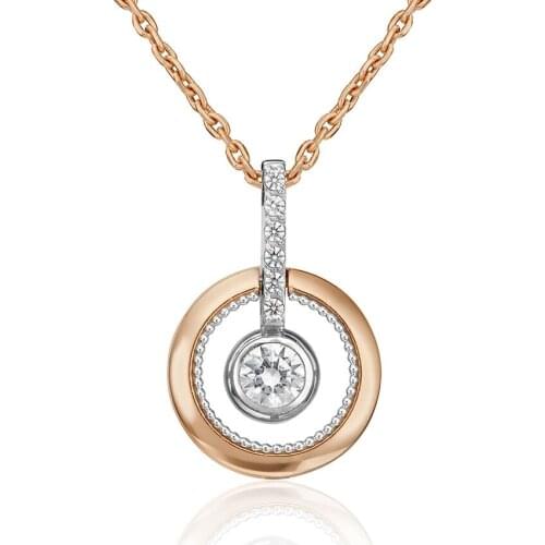 Pendant of gold silver 585, Platina