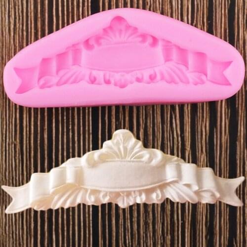 Baroque Scroll Relief Cake Border Silicone Molds Cupcake Topper Fondant Cake Decorating Tools Candy Chocolate Gumpaste Moulds