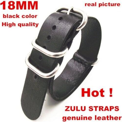 Zulu straps genuine leather - Wholesale 10PCS/lot High quality 18MM Nato strap Watch band NATO straps watch strap-4111301