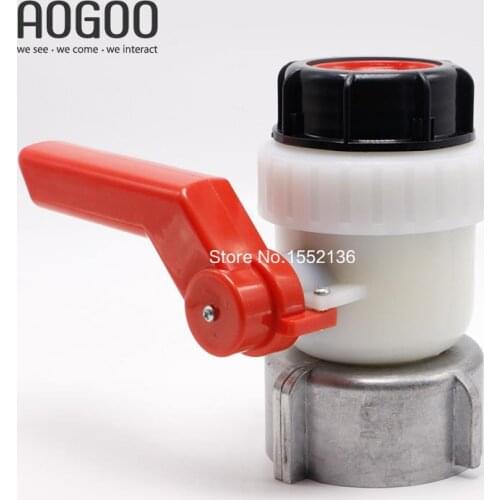 1000L Water IBC Tank Container Inlet 80mm To Outlet Male 2Inch DN50 A Ball Valve
