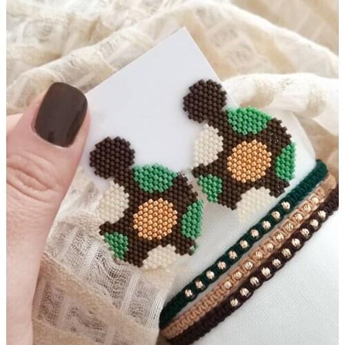 Beaded Earring For Women Jewellery Trendy Bohemian Earring Japaese Miyuki Seed Beads Jewelry Colorful Bead Earrings